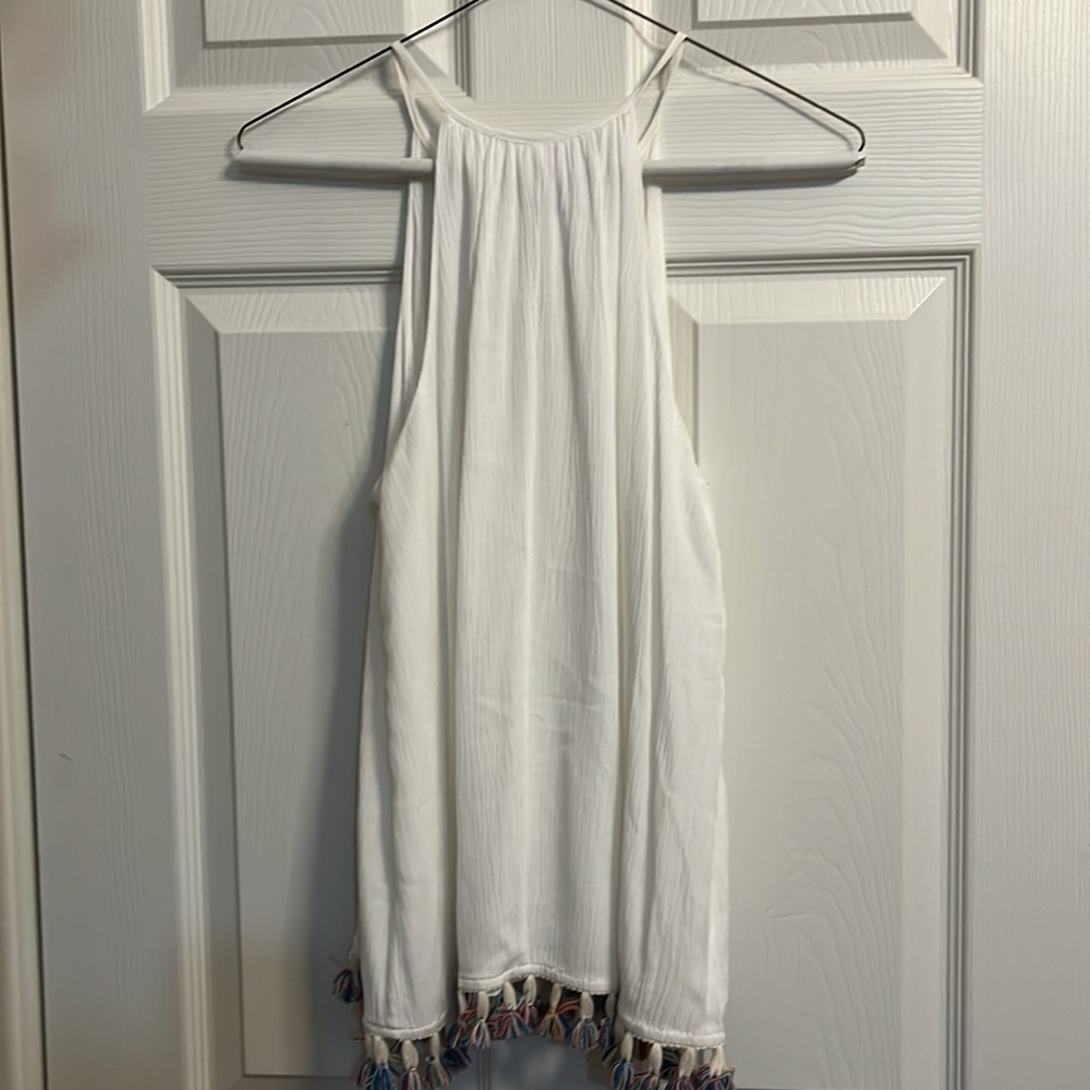 Alya white tank with adorable tassels Size XS - Picture 5 of 7